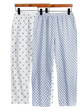 AB男士纯棉宽松大码休闲家居睡裤