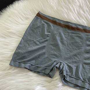 男士 短裤 内裤 无缝裸感高弹力大码 衩 中腰透气舒适蜂巢平角裤 1条装