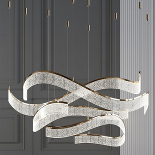 后现代简约餐厅吊灯设计师创意餐桌定制酒店大包间宴会厅商业灯具