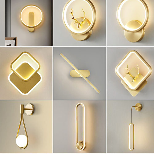 全铜壁灯卧室2024新款现代简约轻奢创意主卧床头灯高级感背景墙灯