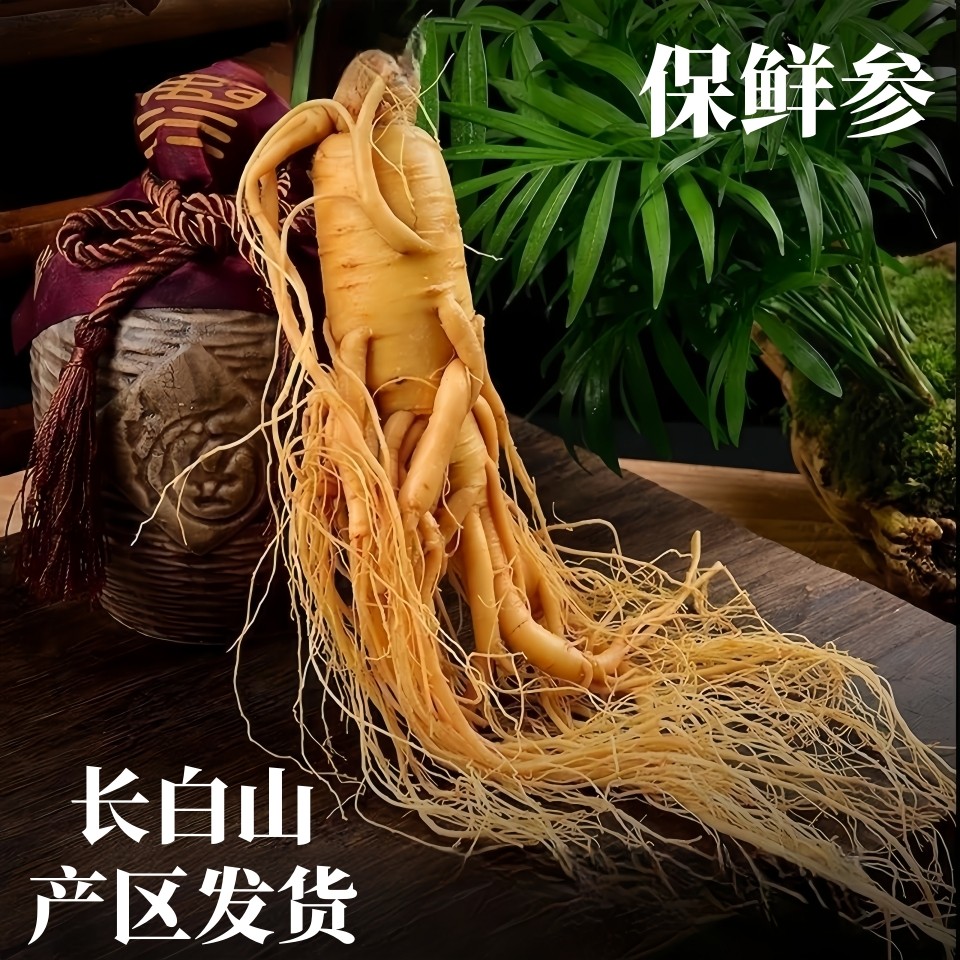 大保鲜参大人参正品长白山产区吉林人参鲜人参白参火锅煲汤泡酒参