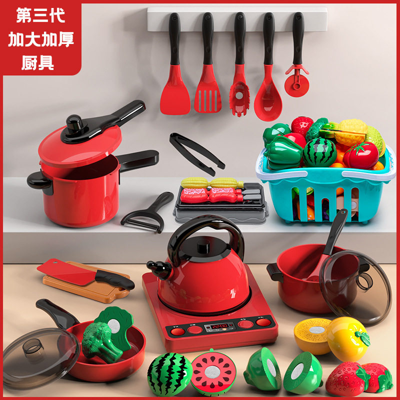 新款儿童过家家厨具宝宝厨房玩具全套仿真做饭套装迷你款生日礼物