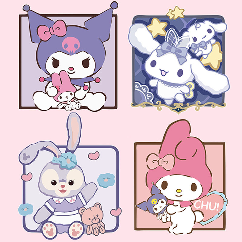 卡通可爱星黛露大耳朵狗电动车贴纸车身划痕遮挡装饰汽车车贴防水