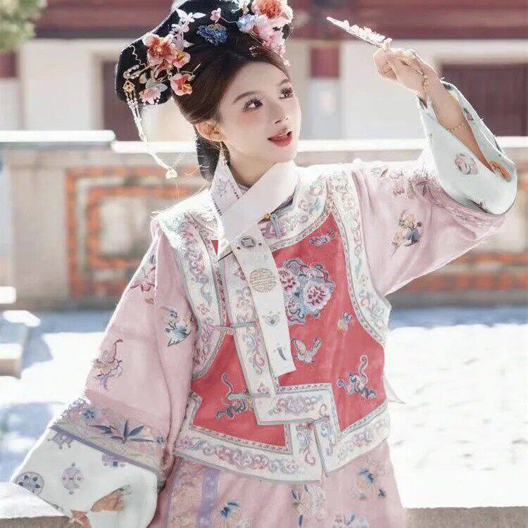 2026新款格格服装提花长裙格格服成人套装生日外出拍摄公主裙批发