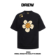 t恤男女宽松纯棉情侣装 drew美式 潮牌雏菊印花短袖 街头小众上衣INS