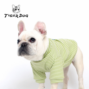 法斗衣服巴哥打底衫T恤胖狗衣服条纹内搭舒适保暖衣服狗秋冬衣服