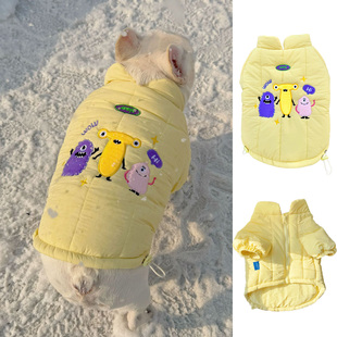 法斗衣服加厚外套巴哥棉服冬季斗牛犬棉衣保暖宠物狗大码胖狗衣服