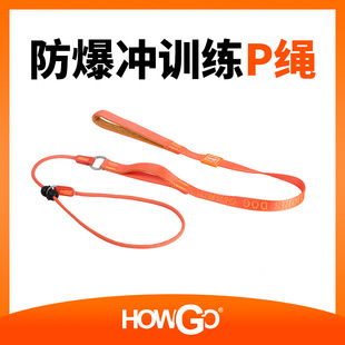 Howgo训练P绳狗狗牵引绳狗绳子遛狗边牧小中大型犬p链防爆冲半P链