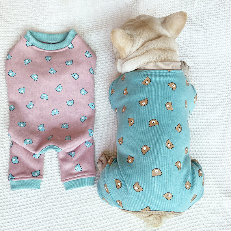 法斗衣服四脚保暖衣服加绒加厚