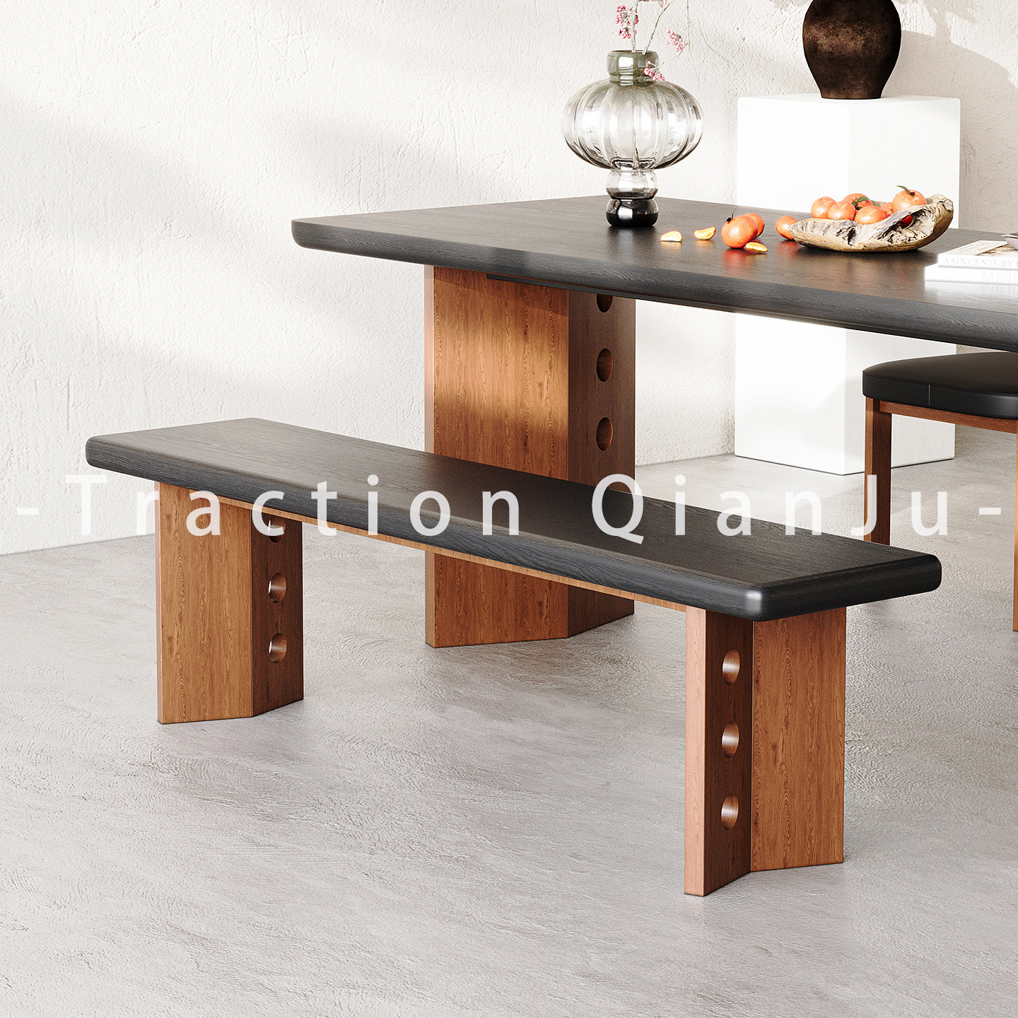 中古风实木长凳设计师款现代简约卧室床尾凳换鞋凳轻奢家用餐桌凳,住宅家具,床尾凳/长凳,淘宝优惠券,粉丝福利购,淘宝优惠卷