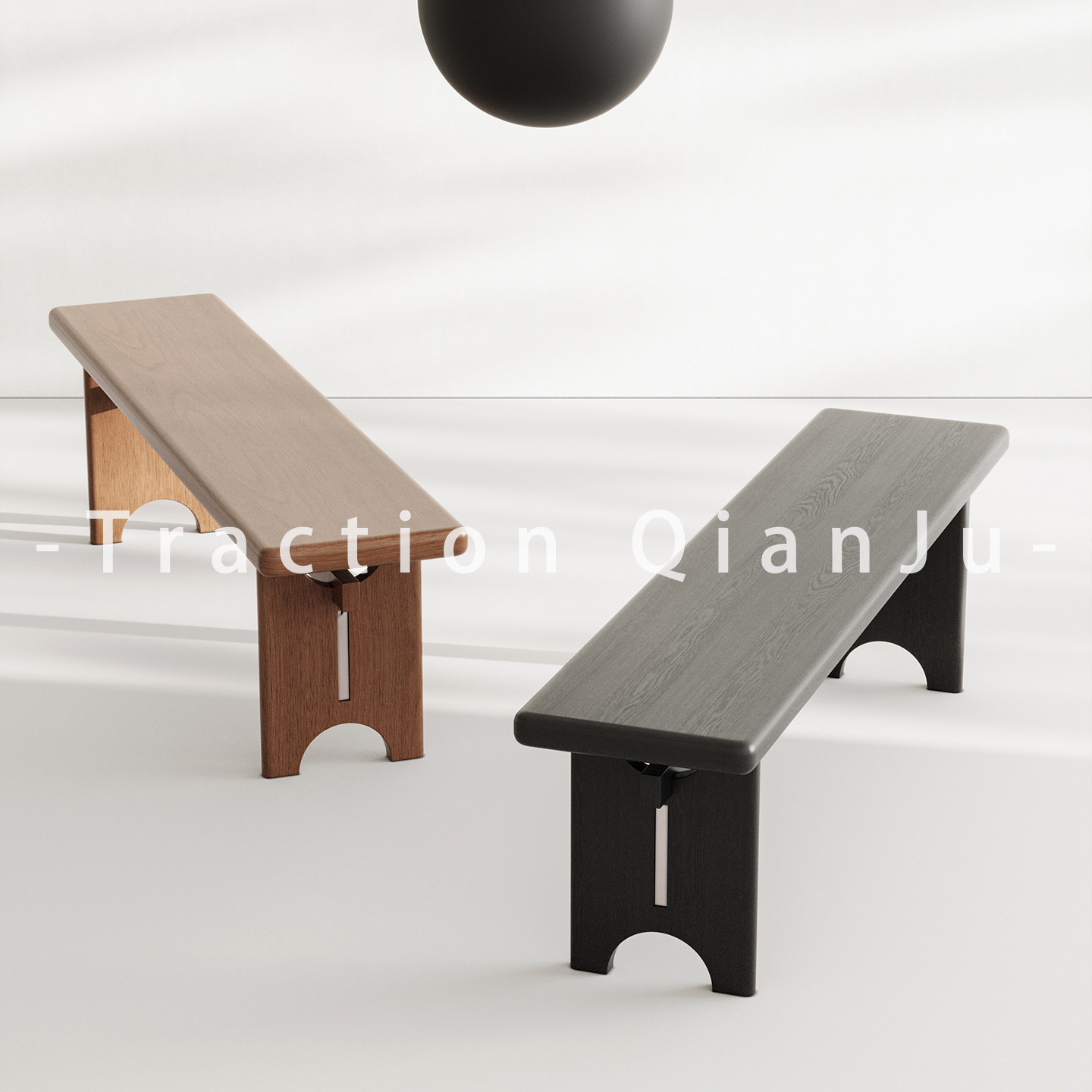 中古风实木长凳卧室床尾凳设计师民宿衣帽间休息长条凳家用换鞋凳