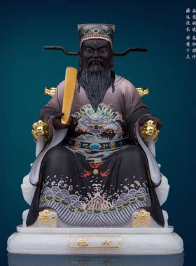 包公神像汉白玉家用书房装饰工艺品摆件包青天包拯大人阎罗王新品