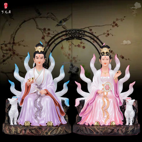 家用九姑娘神像摆件树脂