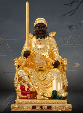 黄铜掐丝镶嵌家用天师钟馗像