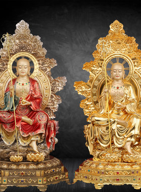 他中式客厅八角座地藏王神像