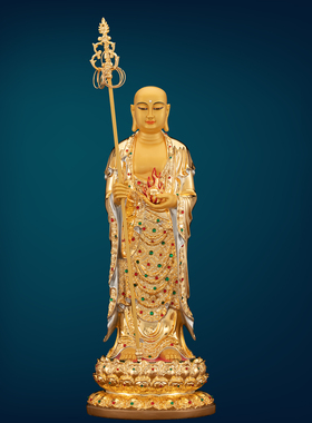 纯铜祝福地藏王菩萨佛像促销