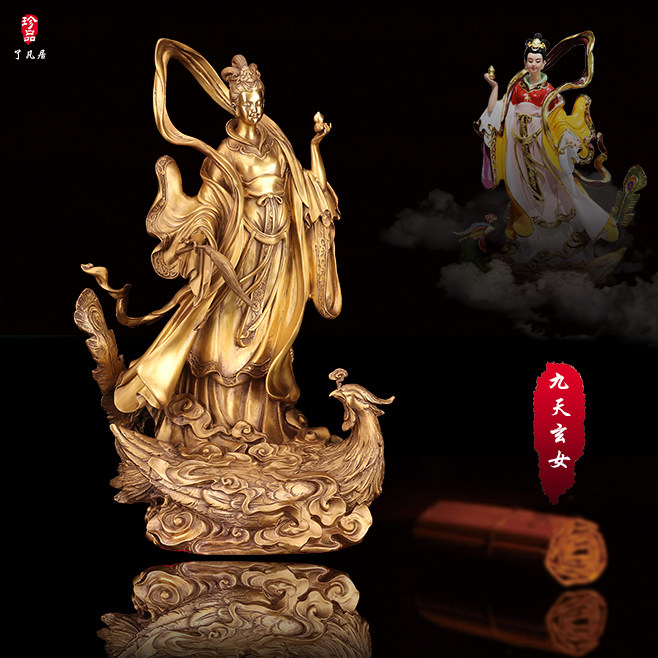 神像台湾纯铜居家供奉客厅装饰品