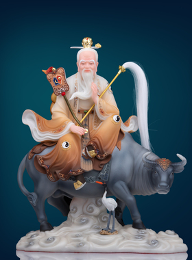 家用带骑太上老君神像祝福