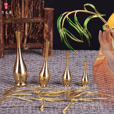 合金观音像杨柳枝净水瓶配饰