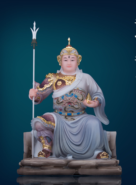 汉白玉保平安家用华光大帝神像