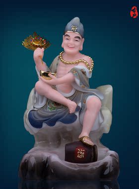 汉白玉保平安家用济公活佛神像