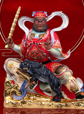 黄铜锦彩客厅公司武财神赵元帅像
