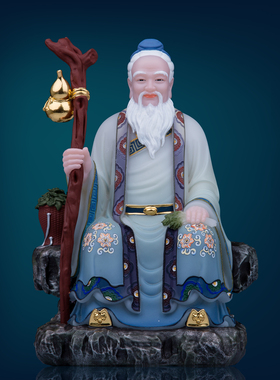 心造帝一石材中式客厅药王神像