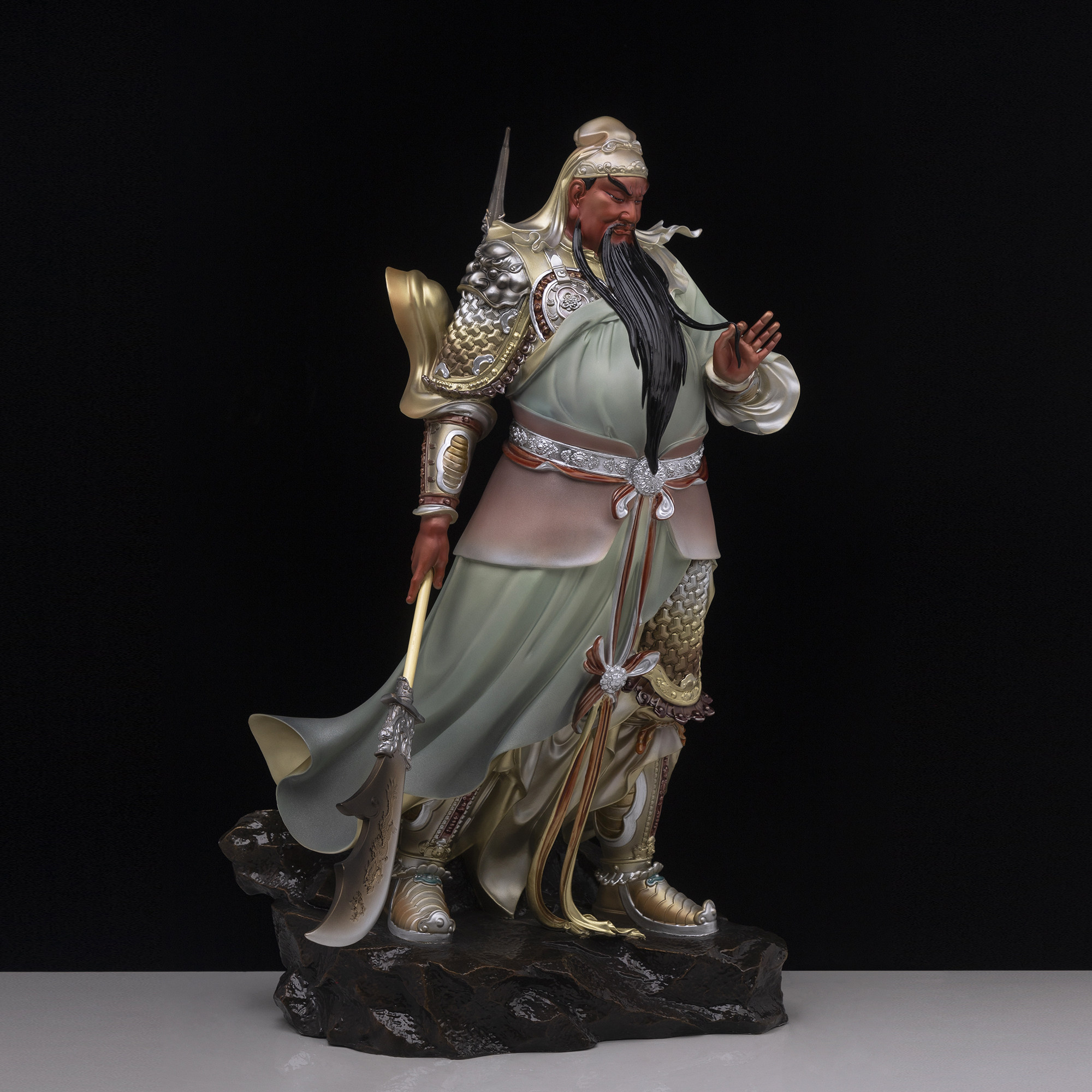 纯铜关公神像武财神关二爷关羽佛像公司开业礼品招财摆件关公铜像