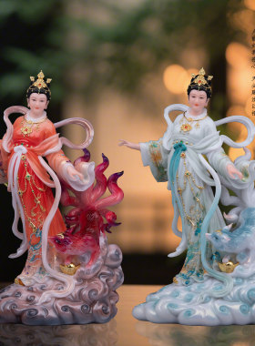 九尾狐神像摆件家用供奉