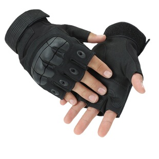 TAE科技装备战术O记半指黑色手套攀登户外军迷训练防滑格斗半截套