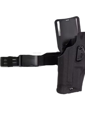 战术快拔套X300灯套下沉绑腿拇指解锁QLS快拆快速G17枪套外贸版套