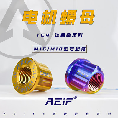 阿尔法AEIF TC4钛合金电机螺母M16M18改装九号电动NZmix E300小牛