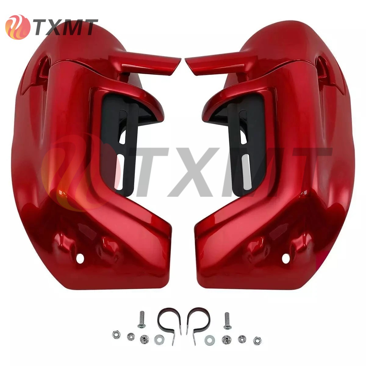 适用哈雷公路霸王至尊滑翔工具箱护腿护罩前护杠置物箱腿包83-13