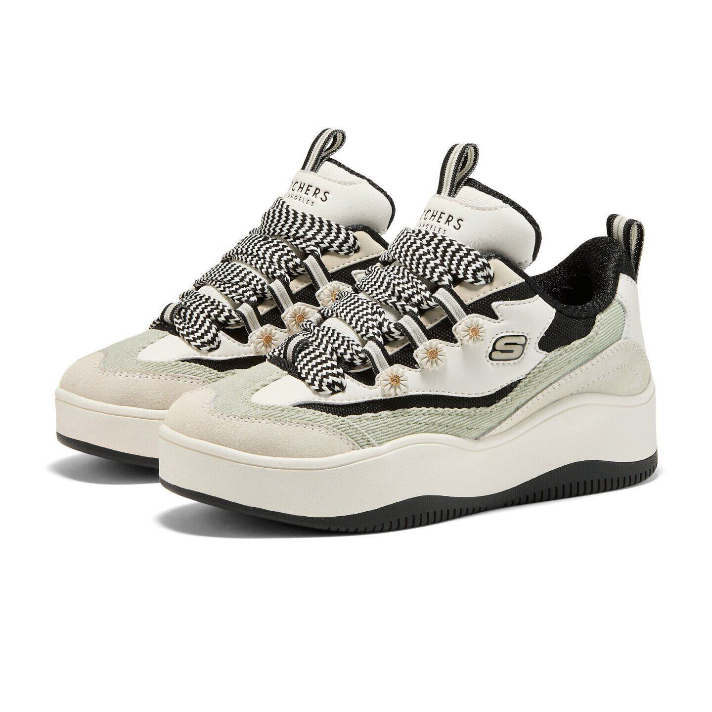 Skechers斯凯奇2025新款女士经典时尚潮流厚底休闲板鞋177841