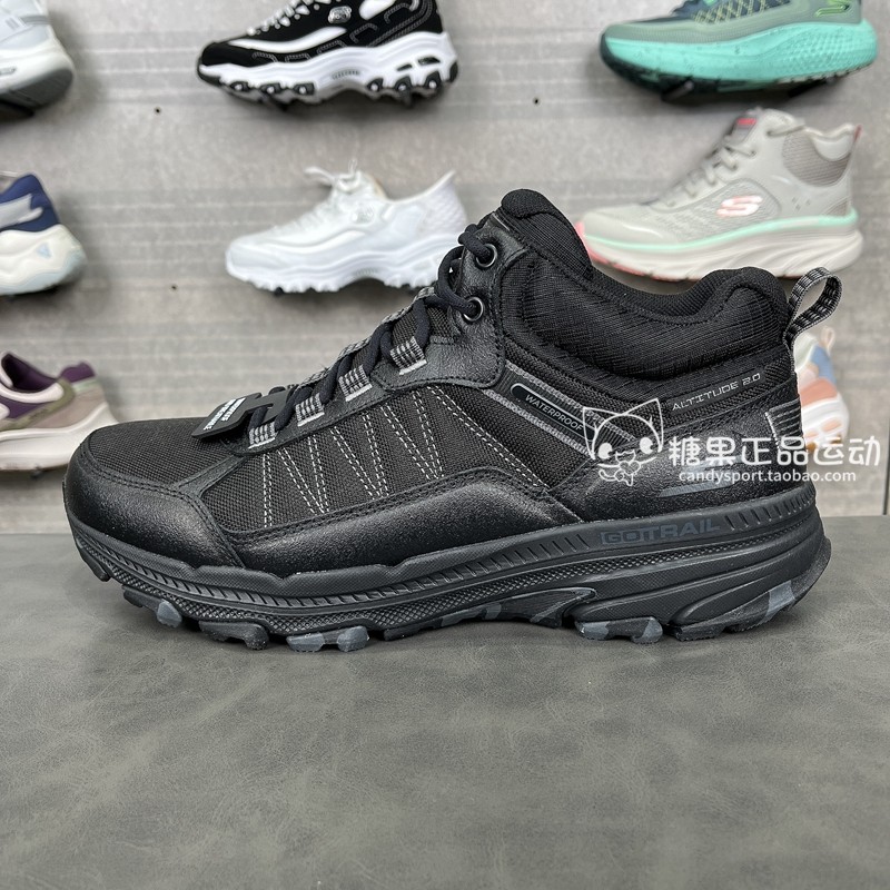 正品代购斯凯奇男鞋秋冬新款时尚中帮缓震户外休闲运动鞋220759C