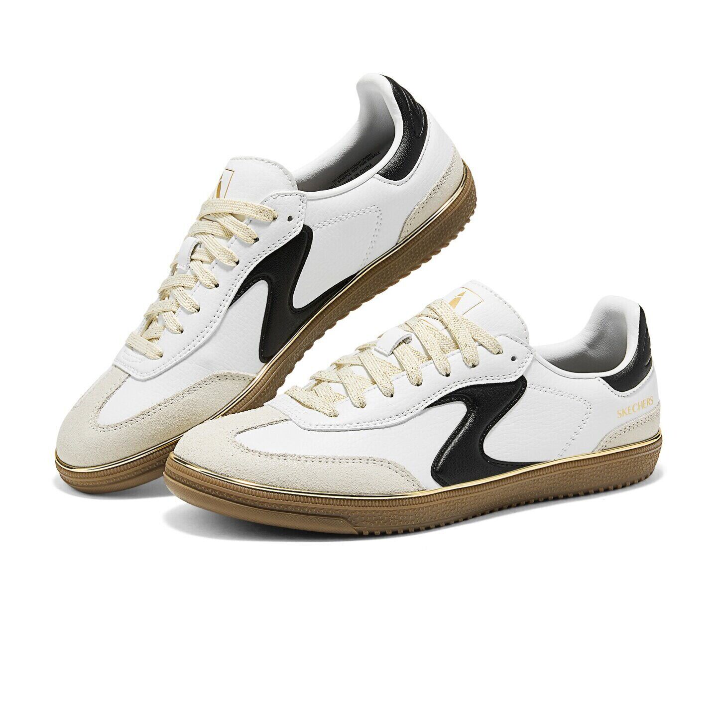 Skechers斯凯奇2025新款女士经典配色时尚百搭休闲绑带板鞋185405
