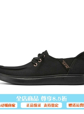 代购斯凯奇新款女士舒适清爽透气一脚蹬耐穿休闲帆布鞋114814