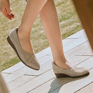 Skechers斯凯奇女鞋夏季薄款蕾丝透气纯色百搭浅口休闲单鞋159137