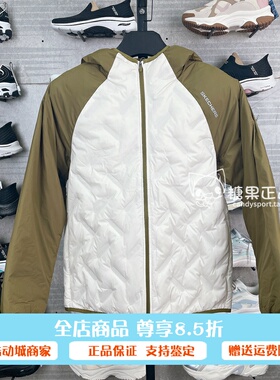 Skechers斯凯奇25新款男女童秋冬季羽绒保暖针织连帽外套P425K004