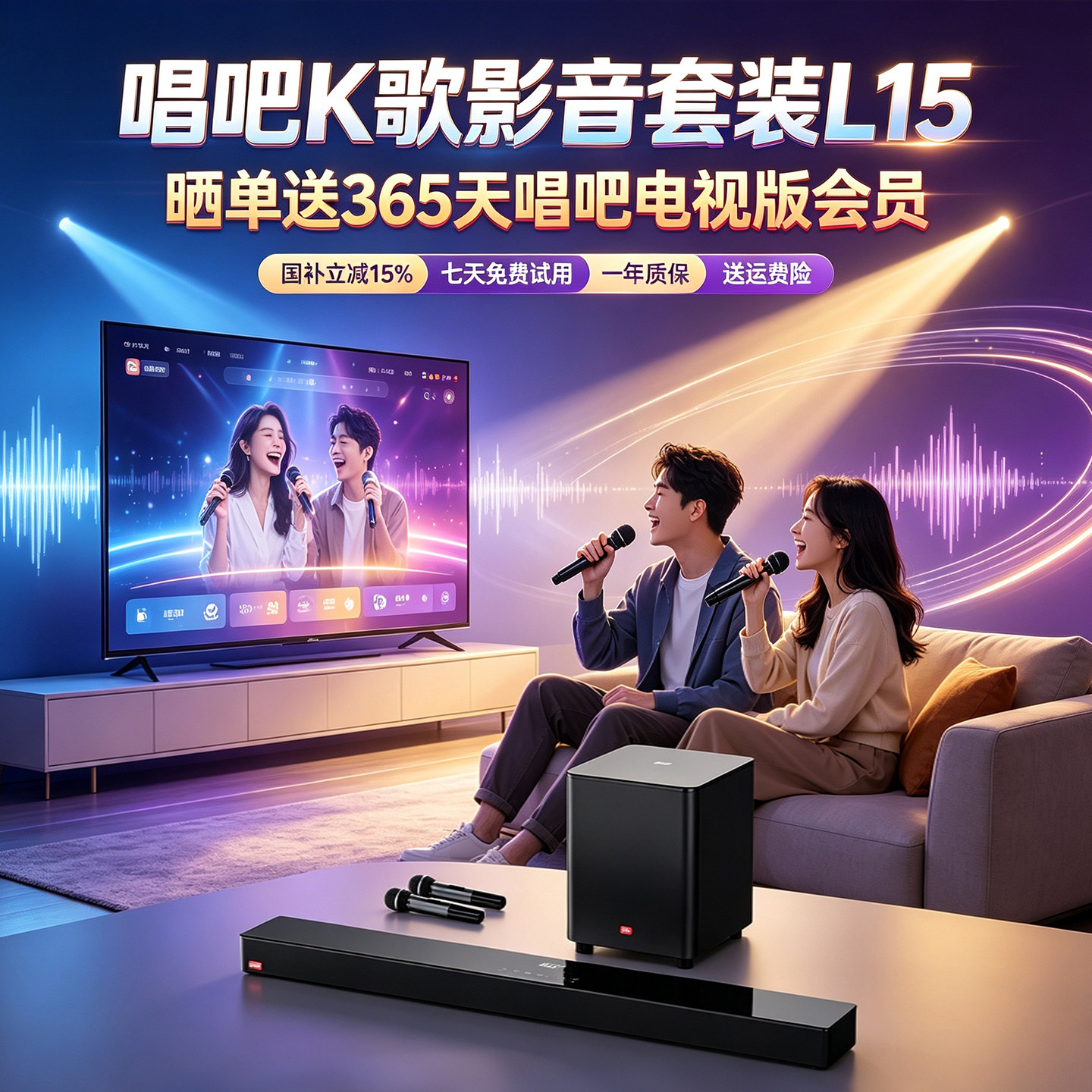 唱吧K歌影音套装送唱吧电视会员图片
