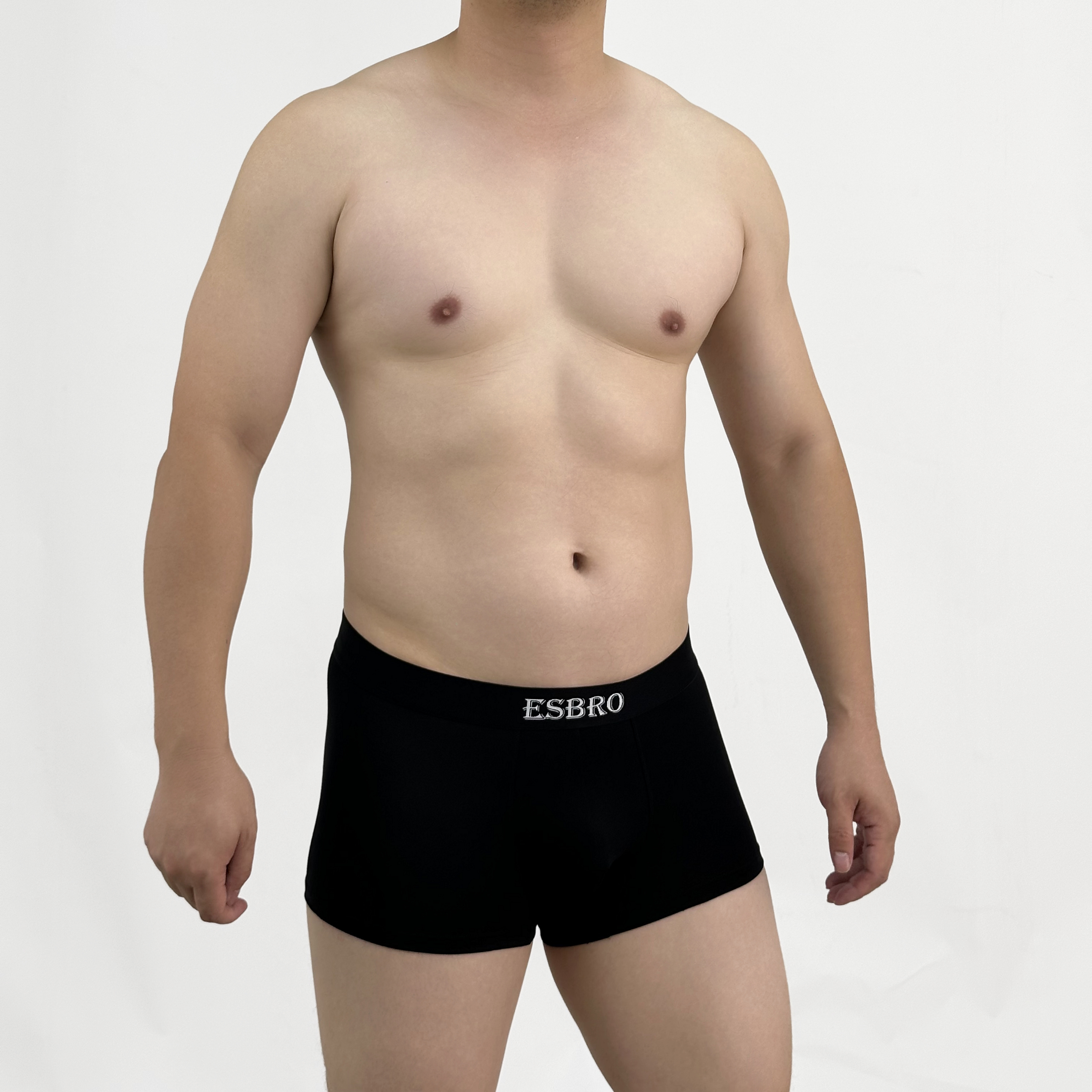 ESBRO男士莫代尔薄款U凸囊吸汗透气纯色运动四角平角裤内裤