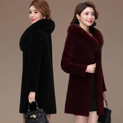 玛芙莎通勤仿毛皮中长款