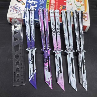 cf瓦罗兰特和平精英地铁逃生蝴蝶折叠刀冷锋风二次元未开刃女生