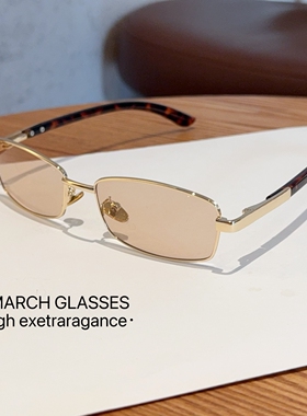 jennie同款太阳眼镜窄框长方形复古墨镜男女小红书推荐新品凹造型