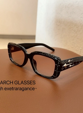 欧美方形多铆钉辣妹复古GM墨镜女潮圆脸显脸小时髦凹造型太阳眼镜