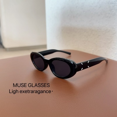 2024新款gm椭圆形墨镜复古时尚百搭太阳镜女防紫外线mm005男近视