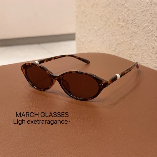 2025新款复古书呆子猫眼gm墨镜女防紫外线椭圆窄框近视太阳眼镜潮