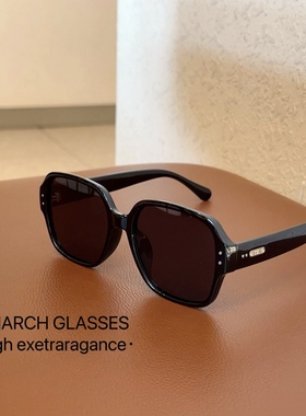 2024新款高级感感方框偏光墨镜学院风简约ins风网红款遮阳太阳镜