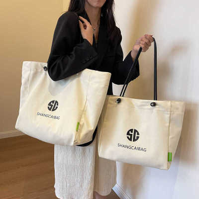 韩版大容量帆布托特包包女时尚外出手提购物袋休闲百搭通勤单肩包