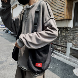 马甲式 机能风原宿日韩学生多功能单肩包 双肩背包个性 潮牌嘻哈工装